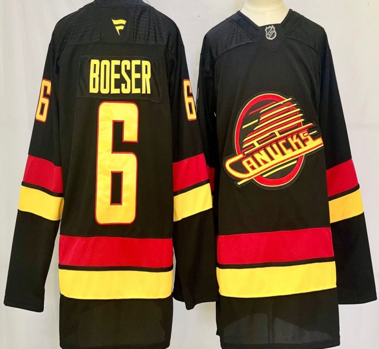 Vancouver Canucks 6 Brock Boeser Jersey Stitched