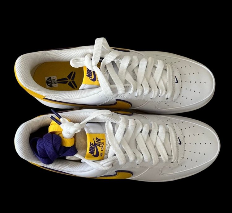 Kobe Air Force 1 Qs Lakers Sz 11 5