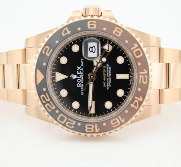 Rolex Gmt-master Ii 2023 Gmt-master Ii 18k Rose Gold Rootbeer 40mm Watch 126715chnr