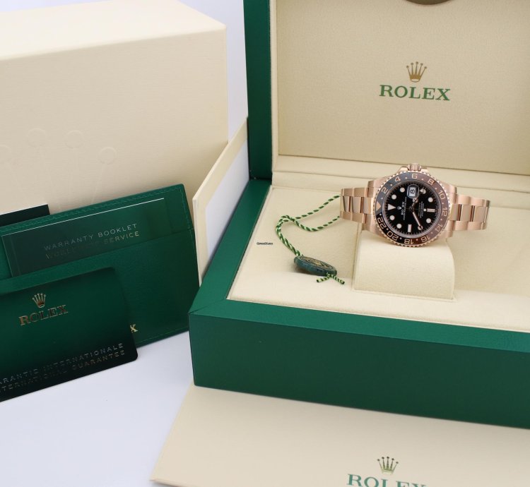 Rolex Gmt-master Ii 2023 Gmt-master Ii 18k Rose Gold Rootbeer 40mm Watch 126715chnr