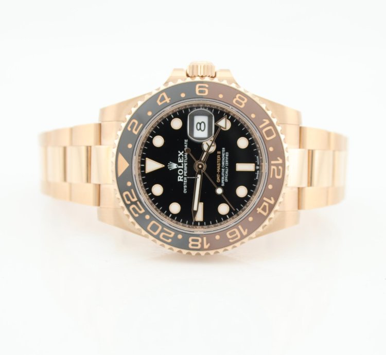 Rolex Gmt-master Ii 2023 Gmt-master Ii 18k Rose Gold Rootbeer 40mm Watch 126715chnr