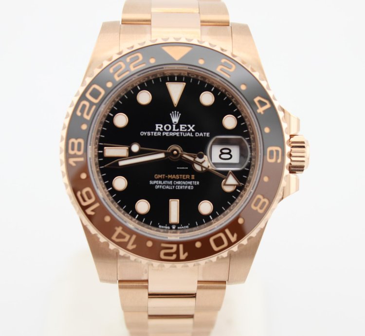 Rolex Gmt-master Ii 2023 Gmt-master Ii 18k Rose Gold Rootbeer 40mm Watch 126715chnr