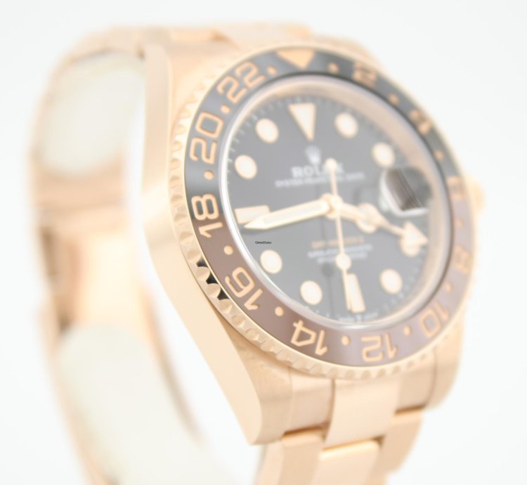 Rolex Gmt-master Ii 2023 Gmt-master Ii 18k Rose Gold Rootbeer 40mm Watch 126715chnr