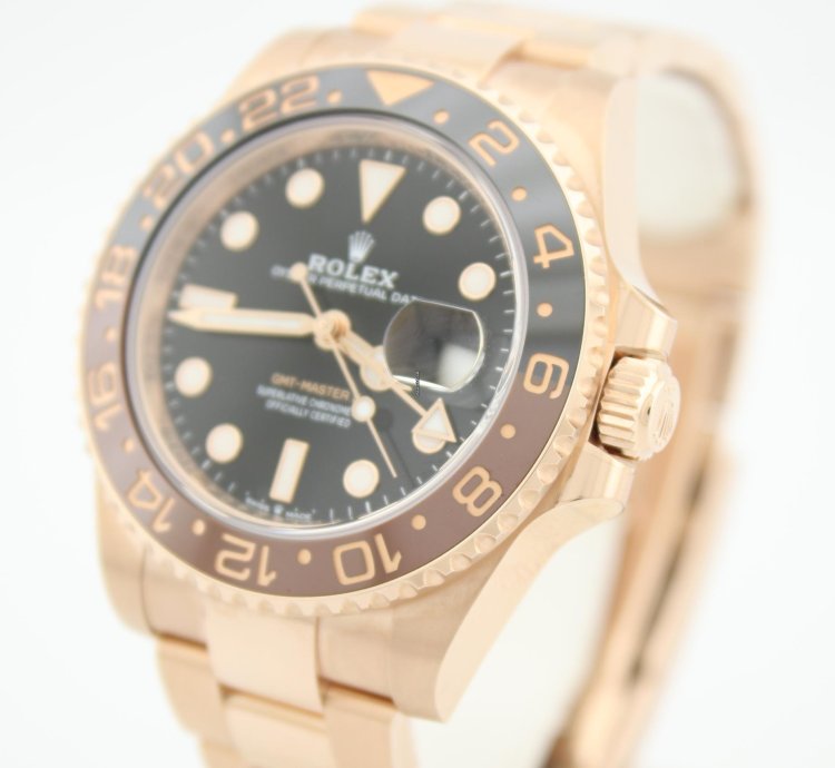 Rolex Gmt-master Ii 2023 Gmt-master Ii 18k Rose Gold Rootbeer 40mm Watch 126715chnr