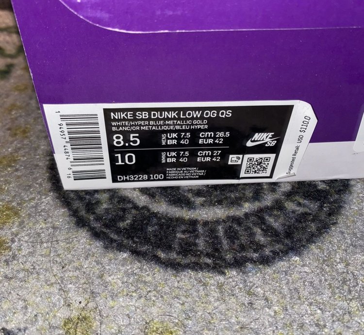 Nike Sb Dunk Low Supreme Stars Hyper Royal 2021