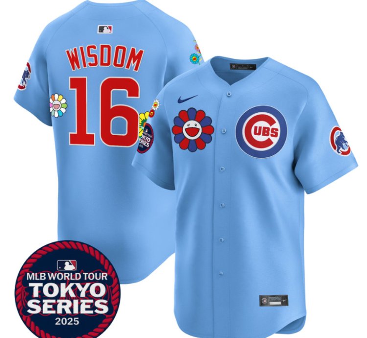 Patrick Wisdom Jersey 16 Chicago Cubs Tokyo Series 2025 Vapor Premier Limited Stitched Blue