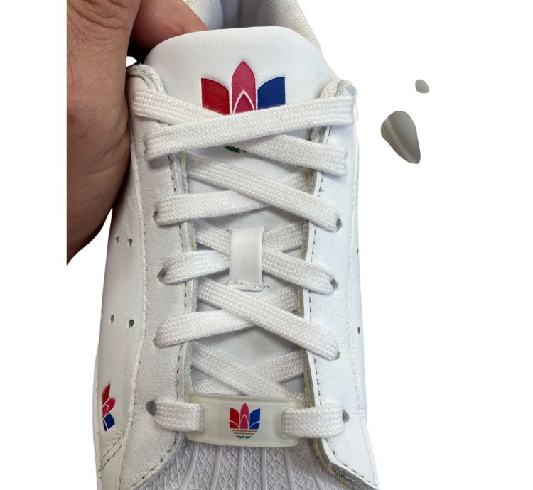 Adidas Superstar Pure Womans White Leather Sneakers Size 5