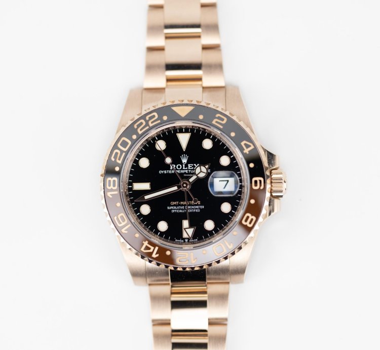 Rolex Gmt-master Ii 2023 Gmt-master Ii 40mm Black Dial Rose Gold Case Oyster Bracelet 126715chnr