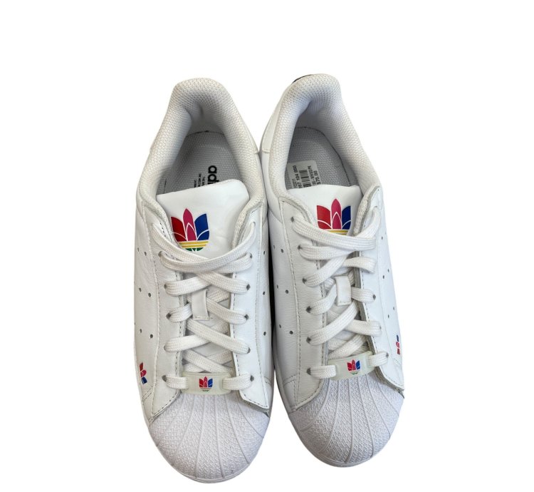 Adidas Superstar Pure Womans White Leather Sneakers Size 5