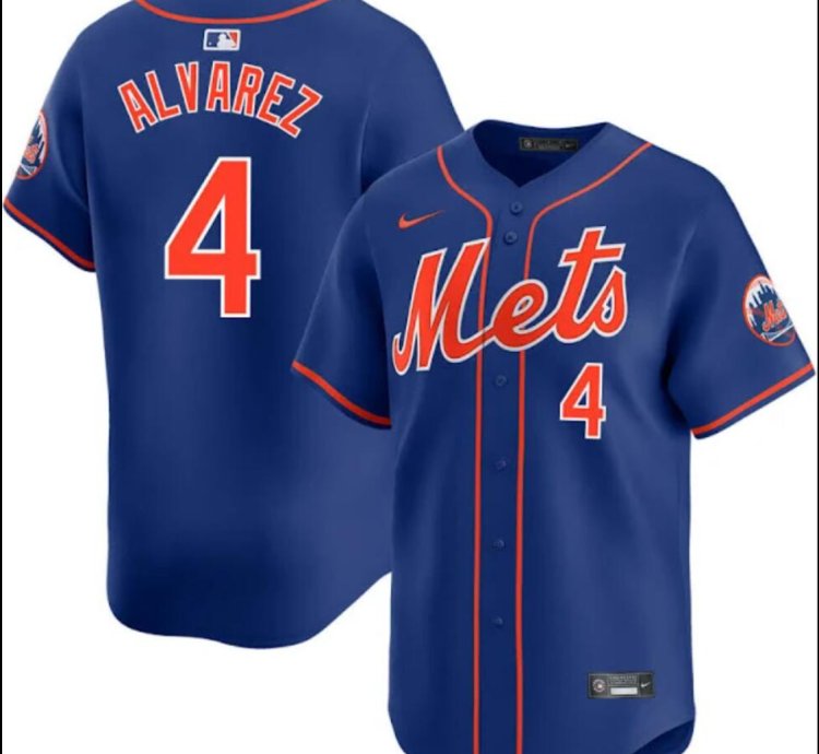New York Mets 4 Francisco Alvarez Jersey Stitched Blue