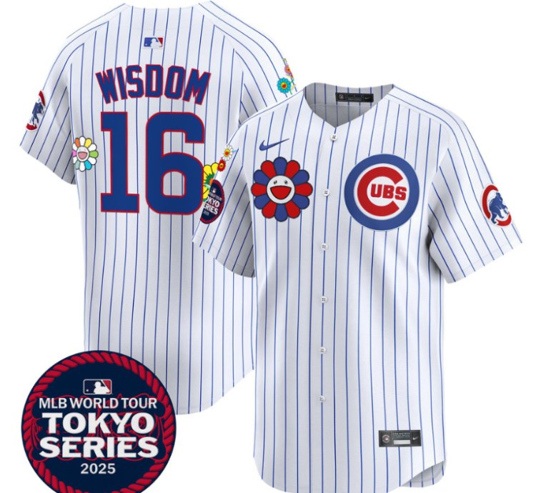 Patrick Wisdom Jersey 16 Chicago Cubs Tokyo Series 2025 Vapor Premier Limited Stitched Pinstripe