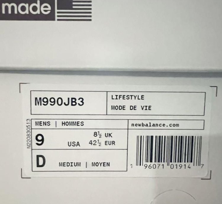 New Balance 990v3 Jjjjound Montr Al