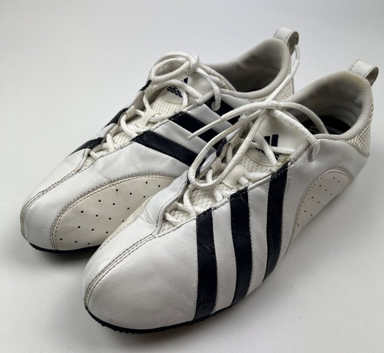 Adidas Taekwondo Martial Arts Dance Trainers Low White Navy