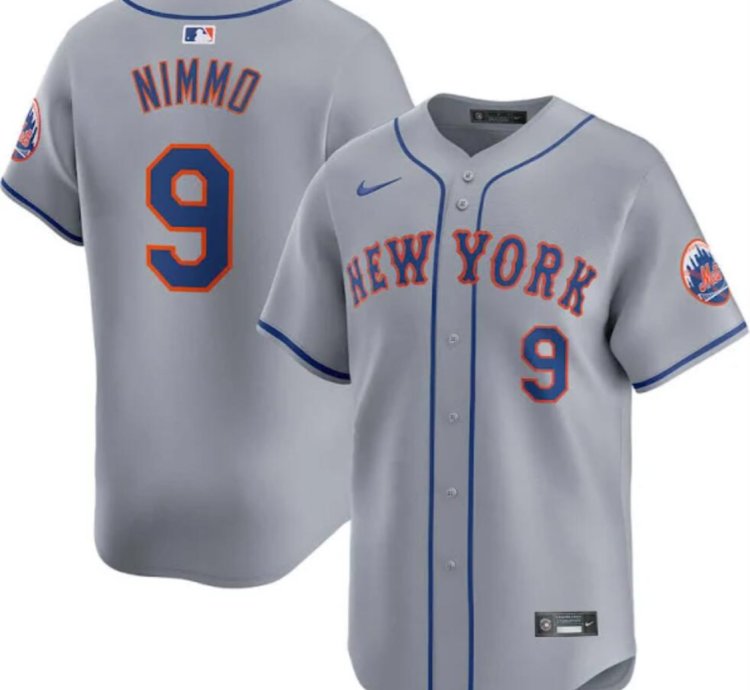 New York Mets 9 Brandon Nimmo Jersey Stitched Grey