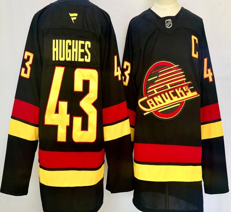 Vancouver Canucks 43 Quinn Hughes Jersey Stitched