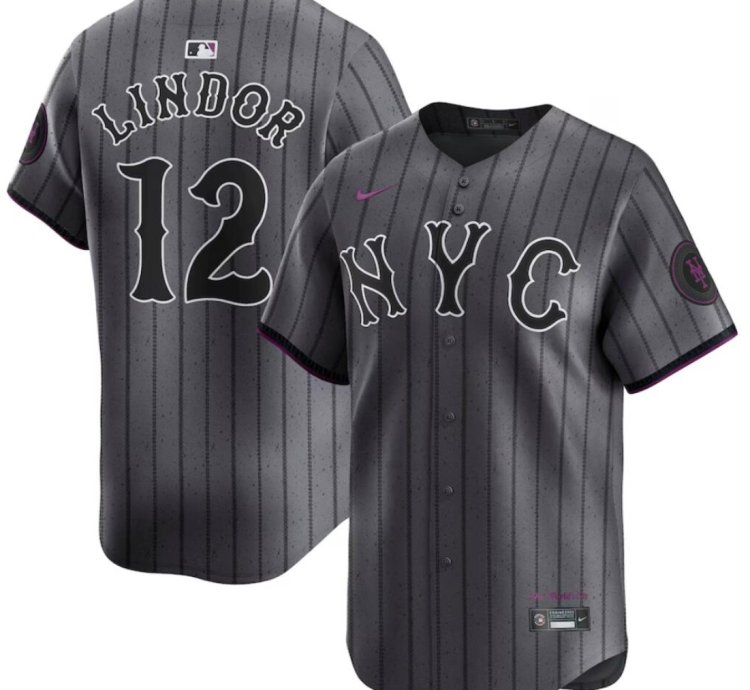 New York Mets 12 Francisco Lindor Jersey Stitched Grey Alternate