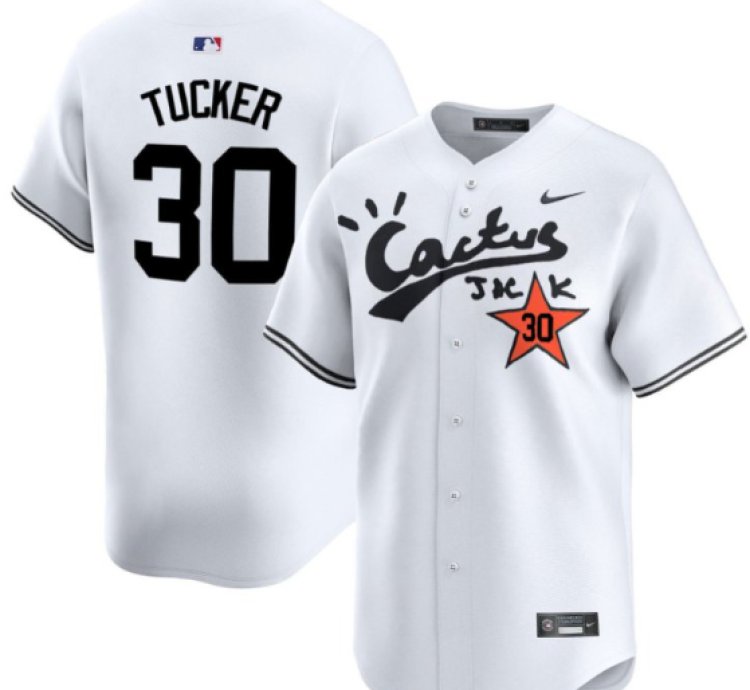 Kyle Tucker 30 Houston Astros Cactus Jack White Jersey V2