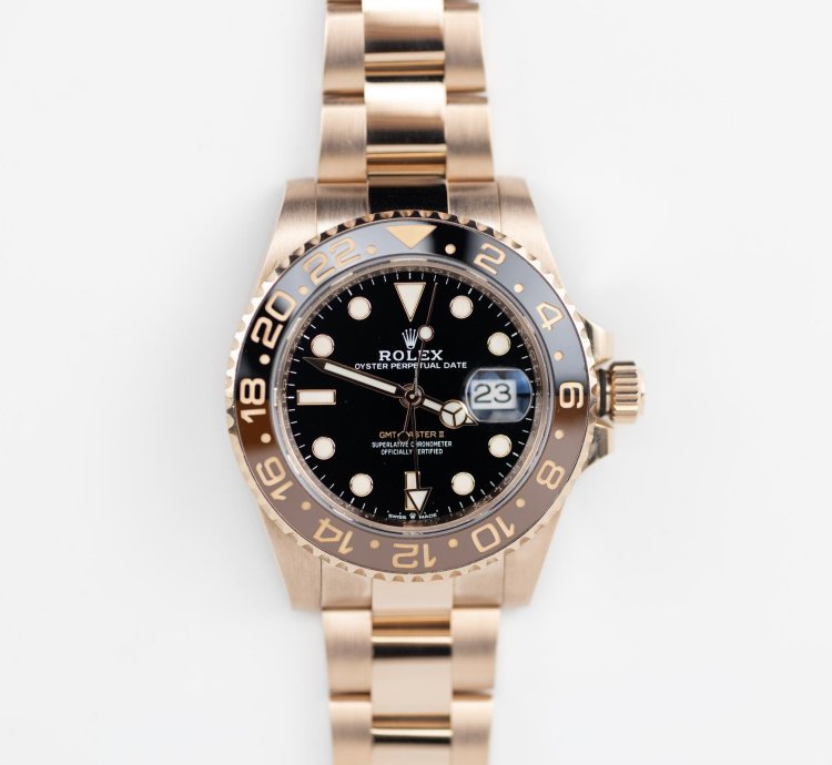 Rolex Gmt-master Ii 2024 Gmt Master Ii Full Rose Gold Rootbeer 126715chnr