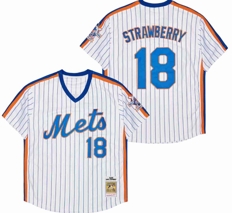 New York Mets 18 Darryl Strawberry Jersey Stitched