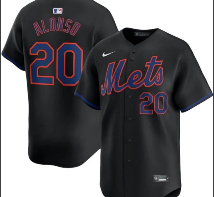 New York Mets 20 Pete Alonso Jersey Stitched Black