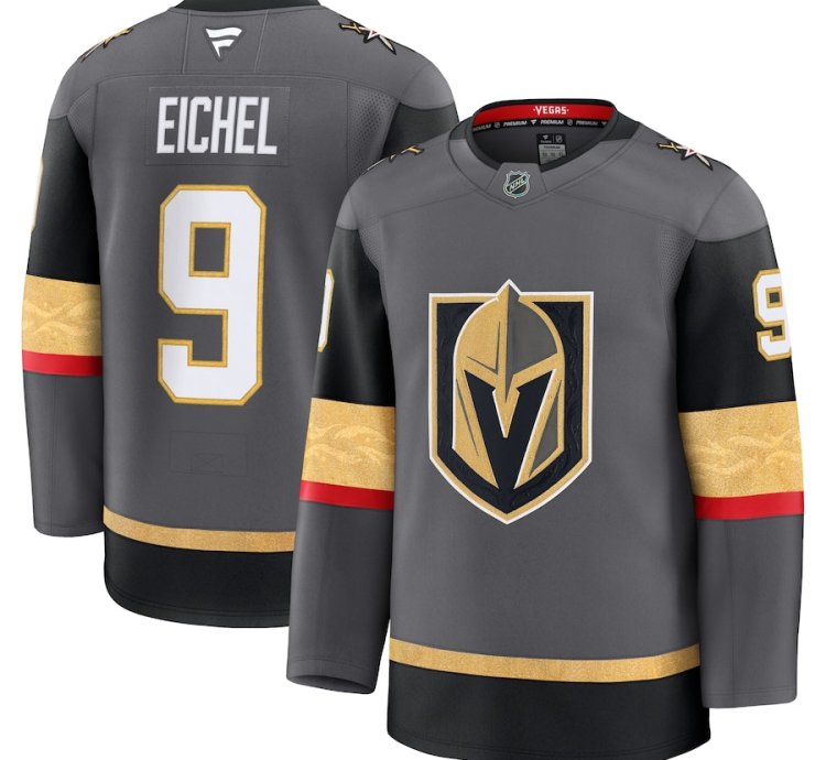Vegas Golden Knights 9 Jack Eichel Alternate Premium Jersey Gray