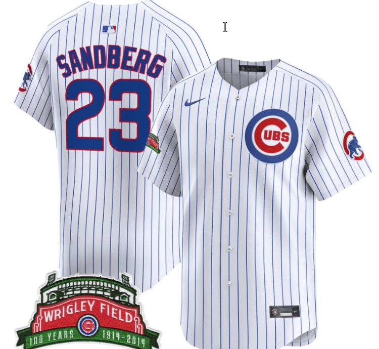 Ryne Sandberg Jersey 23 Chicago Cubs Wrigley Field Style Vapor Premier Limited Stitched Pinstripe