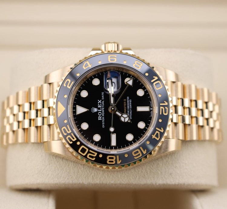 Rolex Gmt-master Ii 2024 Gmt-master Ii Black Dial 18k Gold Jubilee 126718grnr Full Set