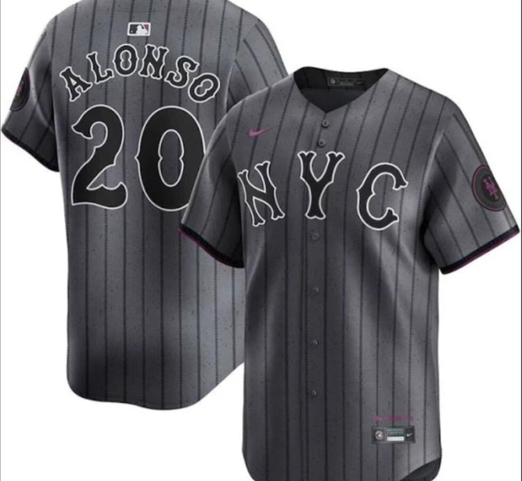 New York Mets 20 Pete Alonso Jersey Stitched Grey Alternate
