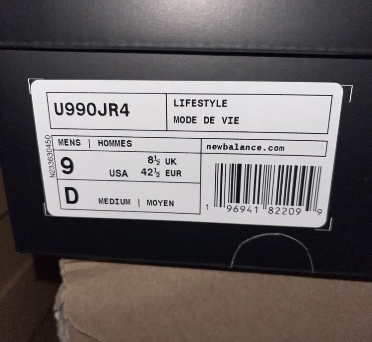 New Balance 990v4 Joe Freshgoods 1998 Intro Size 9