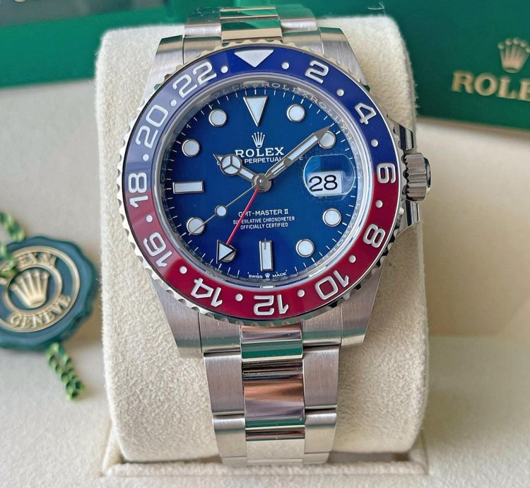 Rolex Gmt-master Ii 2024 New And Unworn White Gold Blue Dial 126719blro Complete