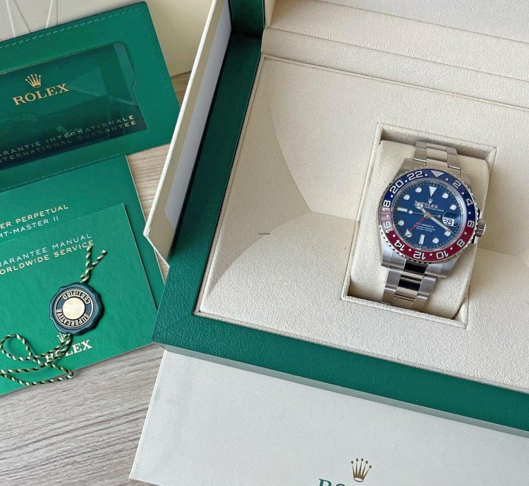 Rolex Gmt-master Ii 2024 New And Unworn White Gold Blue Dial 126719blro Complete