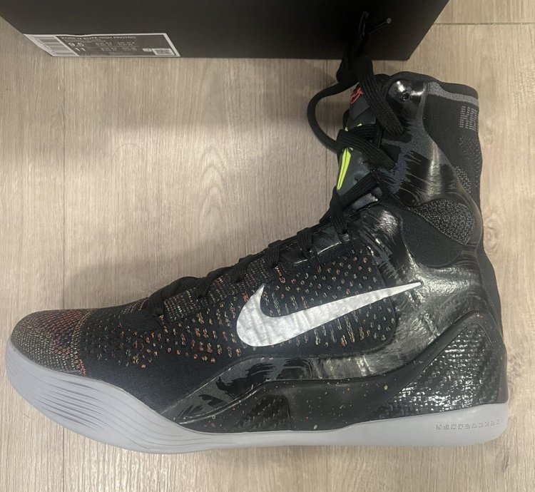 Kobe Ix Elite High Protro Black Metallic Silver
