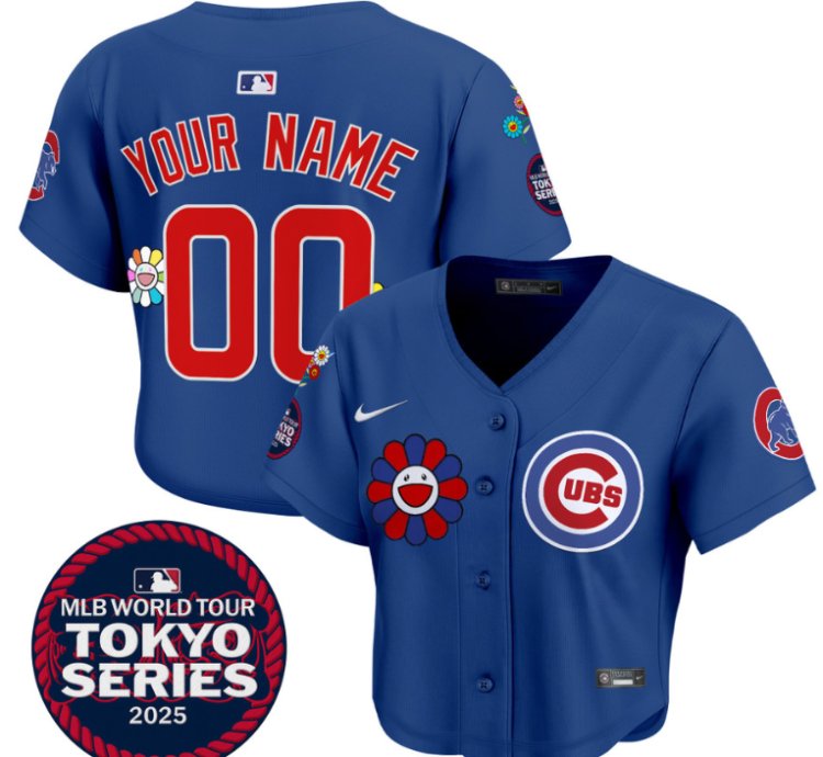 Custom Chicago Cubs Jersey Tokyo Series 2025 Crop Top Baseball Stitched Royal