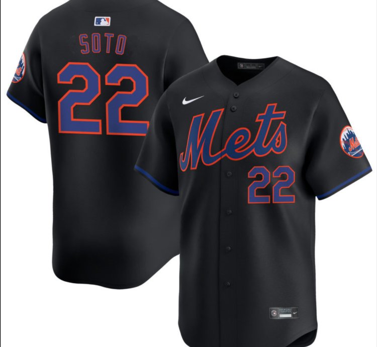 New York Mets 22 Juan Soto Jersey Stitched Black