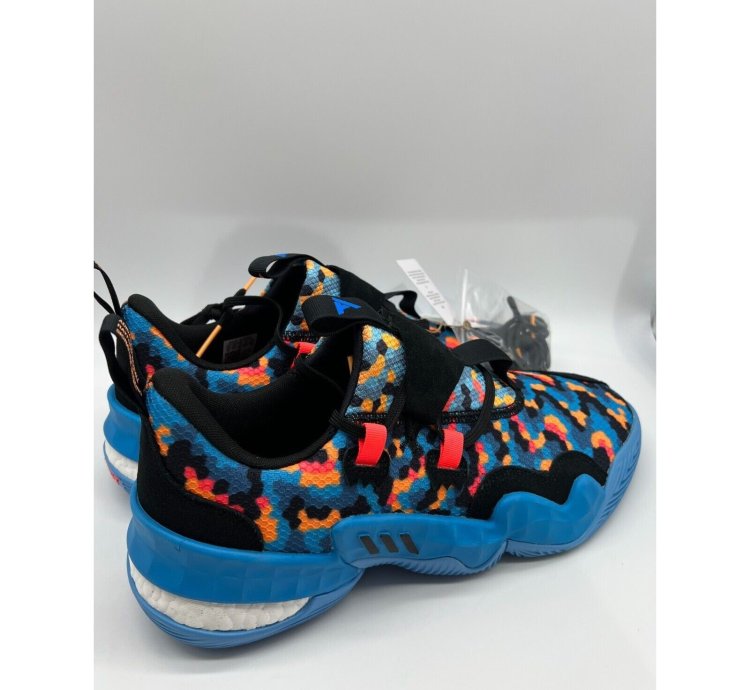Adidas Trae Young 1 Pixel Black Blue Multi Men Size 12