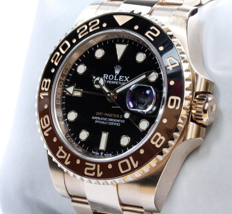 Rolex Gmt-master Ii 24h Ceramic 18k Ros Gold Automatic Fullset Box Papers