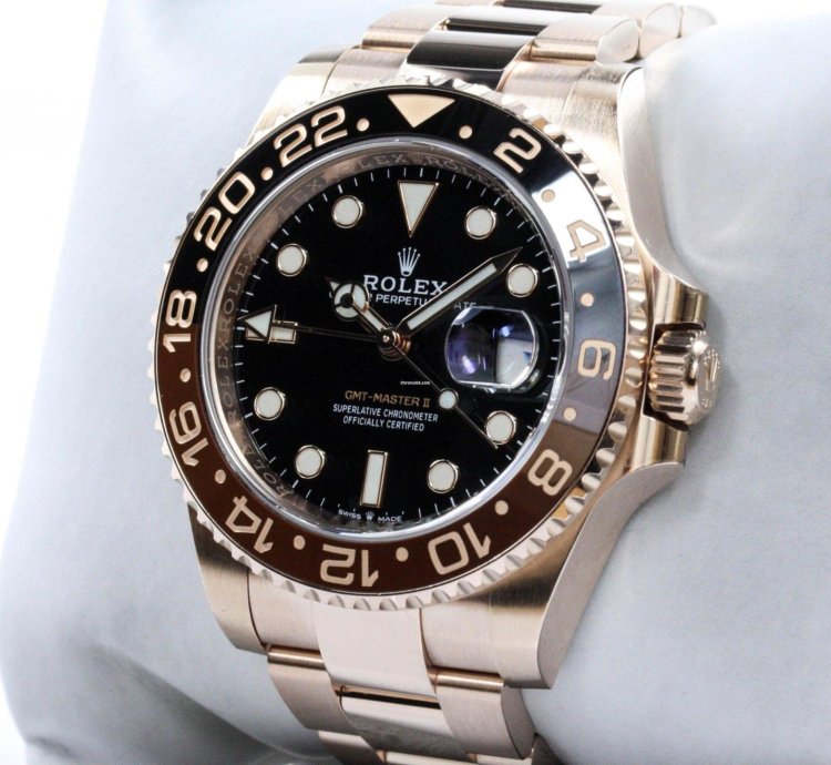 Rolex Gmt-master Ii 24h Ceramic 18k Ros Gold Automatic Fullset Box Papers