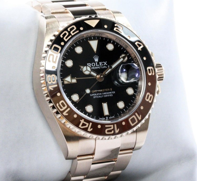 Rolex Gmt-master Ii 24h Ceramic 18k Ros Gold Automatic Fullset Box Papers