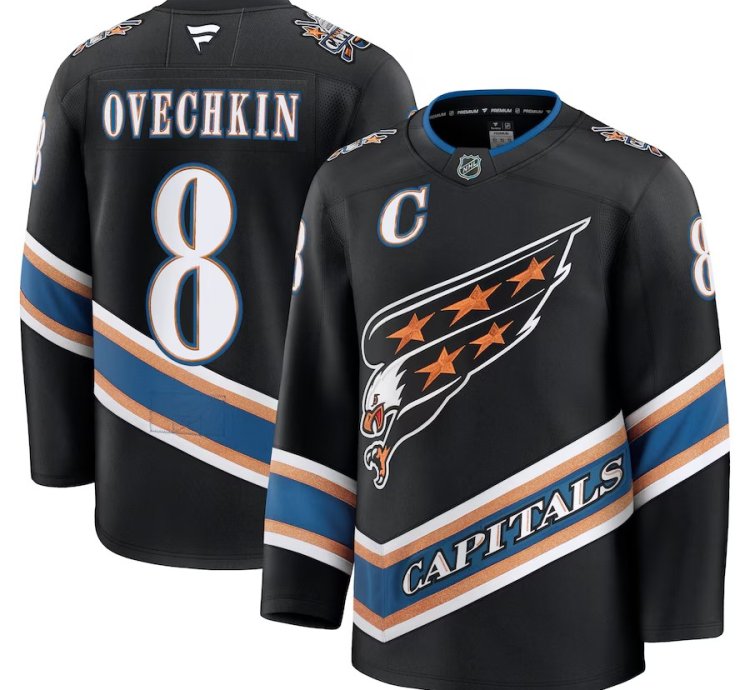 Washington Capitals 8 Alexander Ovechkin Alternate 50th Anniversary Jersey Black