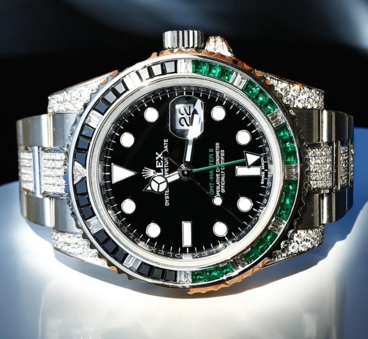Rolex Gmt-master Ii 40 Mm Oyster Custom Diamond-set - Iced Out