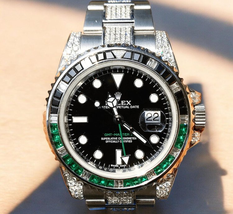 Rolex Gmt-master Ii 40 Mm Oyster Custom Diamond-set - Iced Out