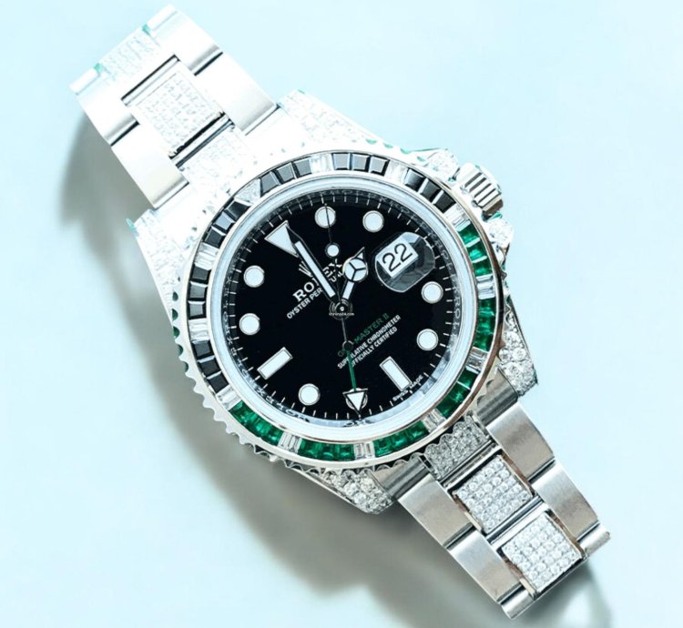 Rolex Gmt-master Ii 40 Mm Oyster Custom Diamond-set - Iced Out