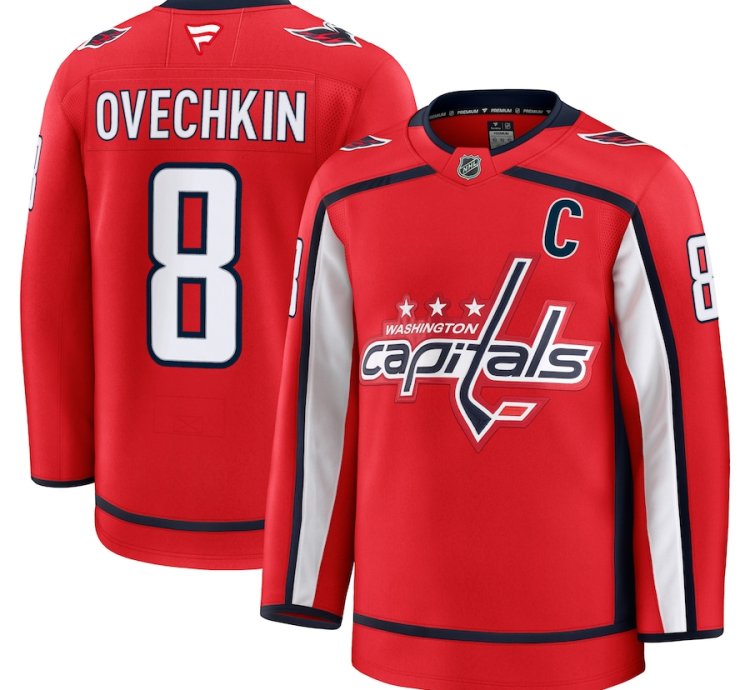 Washington Capitals 8 Alexander Ovechkin Home Premium Jersey Red
