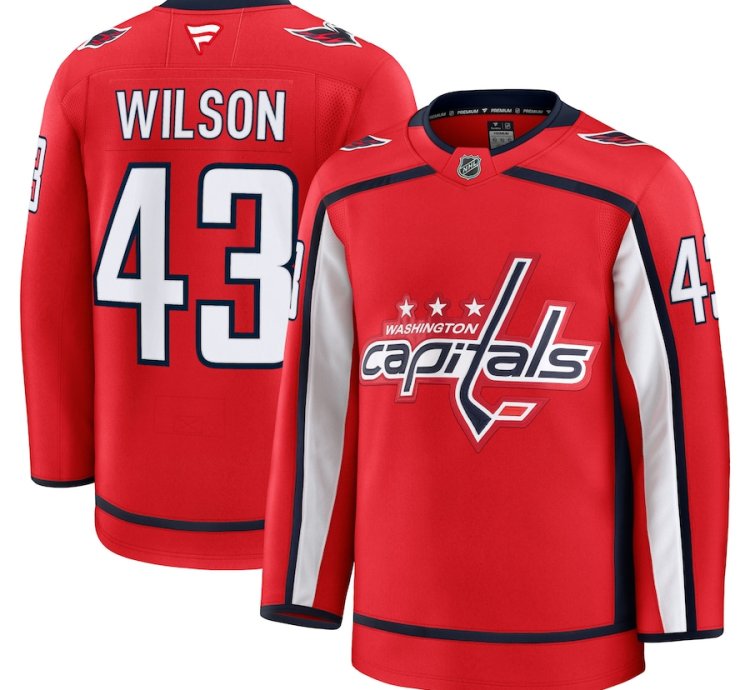 Washington Capitals 43 Tom Wilson Home Premium Jersey Red
