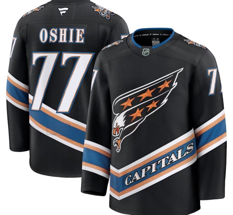 Washington Capitals 77 Tj Oshie Alternate 50th Anniversary Jersey Black