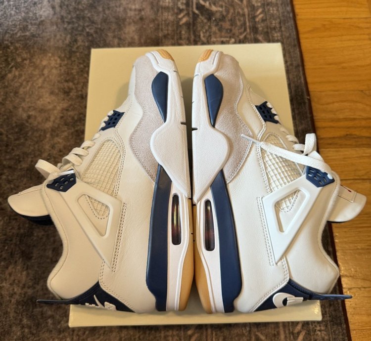 Nike Sb Jordan 4 Sb4 Navy Skateboarding Shoes Sneakers