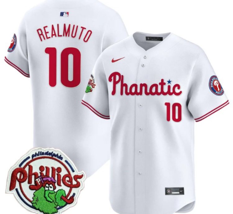 Jtrealmuto Jersey 10 Phillies Phanatic Patch Vapor Premier Limited Stitched White