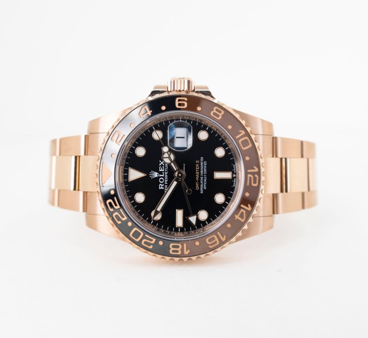 Rolex Gmt-master Ii 40mm Everose Gold Black Dial 126715chnr