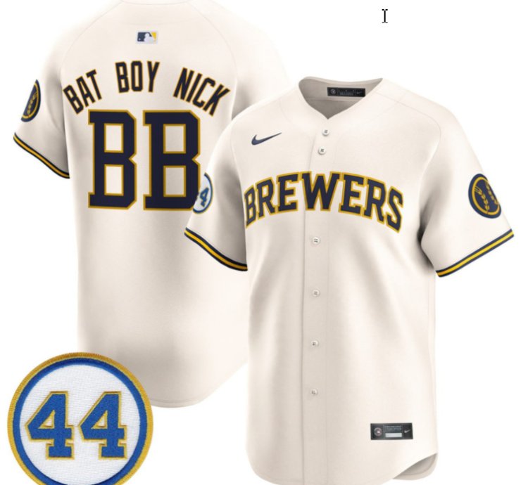 Bat Boy Nick Milwaukee Brewers Bb Jersey - All Stitched