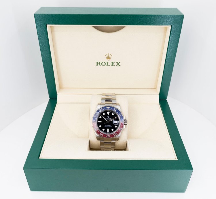Rolex Gmt-master Ii 40mm White Gold Pepsi Oyster Bracelet 116719blro